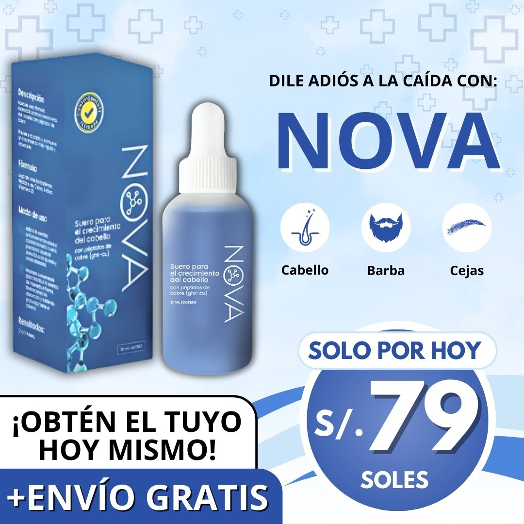 NOVA | Crecimiento del cabello con péptidos de cobre